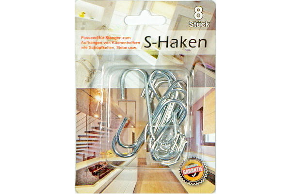 S-Haken S-Koukku pakkaus, 8kpl, 5.5cm S-Haken S-Koukku pakkaus, 8kpl, 5.5cm